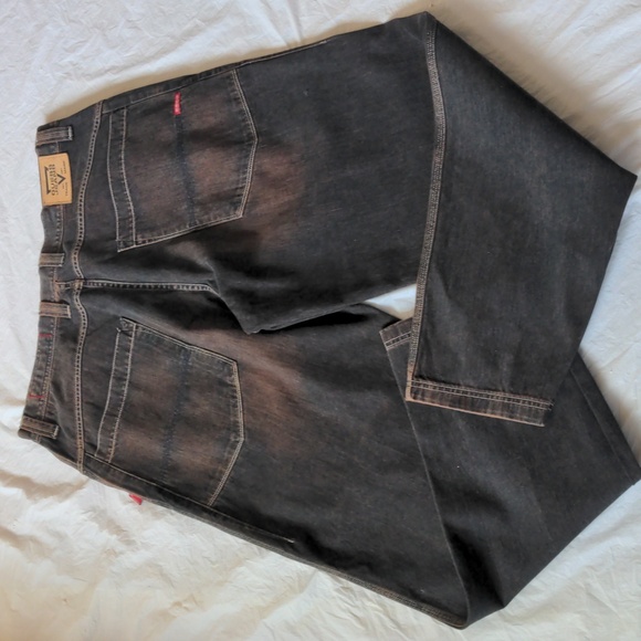 Guess Vintage 90s Y2K Baggy Tapered Leg Jeans Skater Rave Hip Hop 38 X 34 - Picture 7 of 9